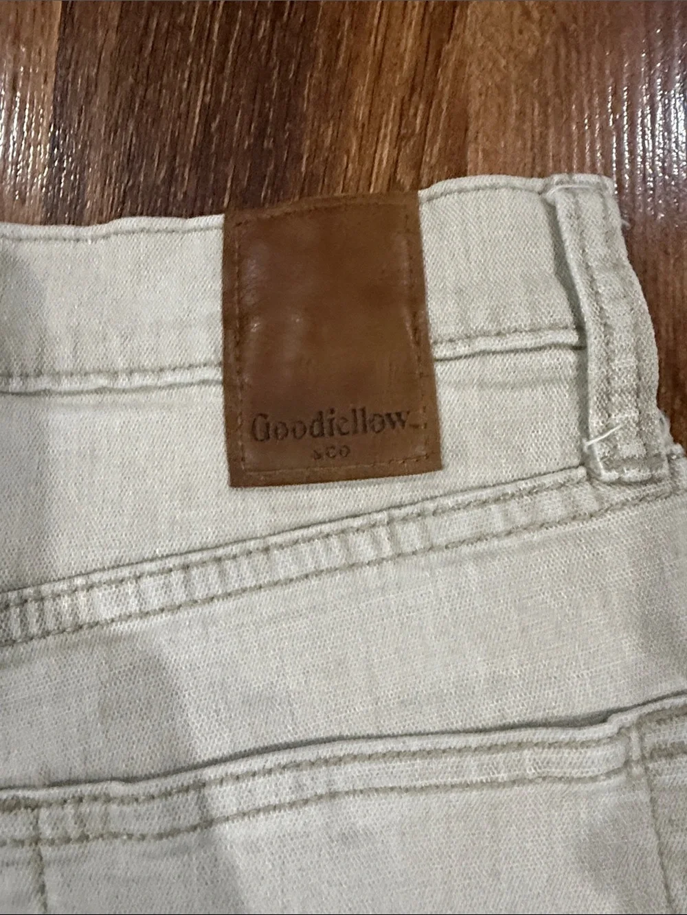 Men's Beige Slim Straight Jeans - Goodfellow